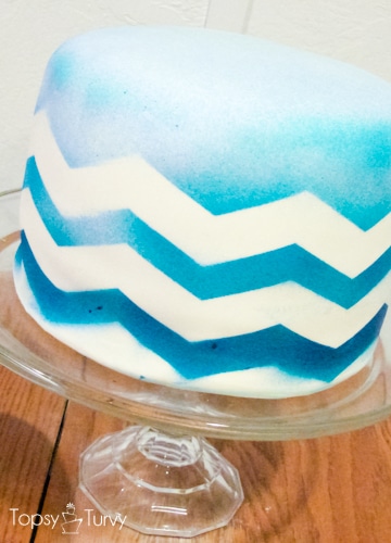 blue-chevron-ombre-birthday-cake