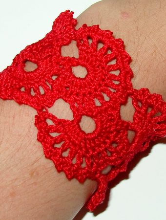 Queen Anne's lace crochet tutorial - bracelet