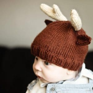 Knit Reindeer Beanie