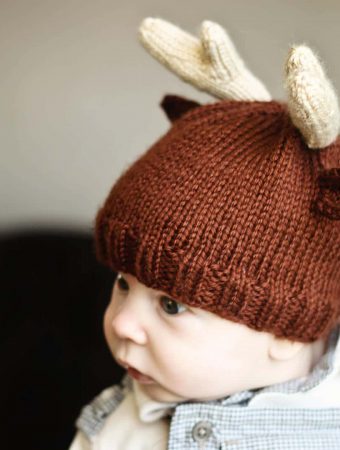 Knit Reindeer Beanie