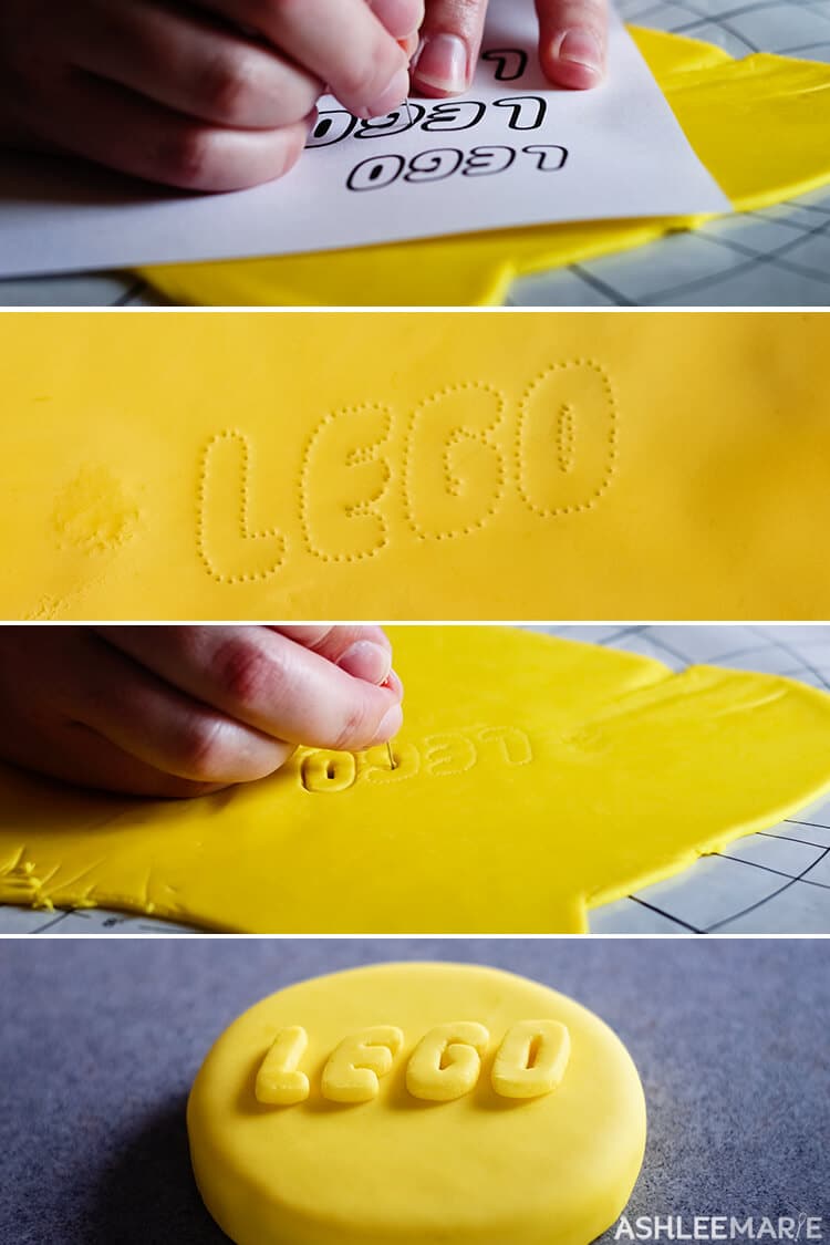 hand cutting fondant logos lego head cake