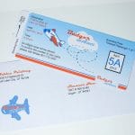airplane boarding pass party invitation