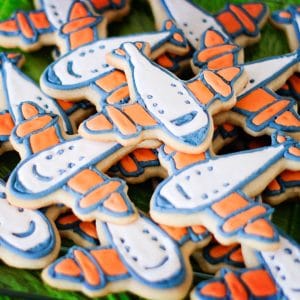 Color Flow Airplane Cookies