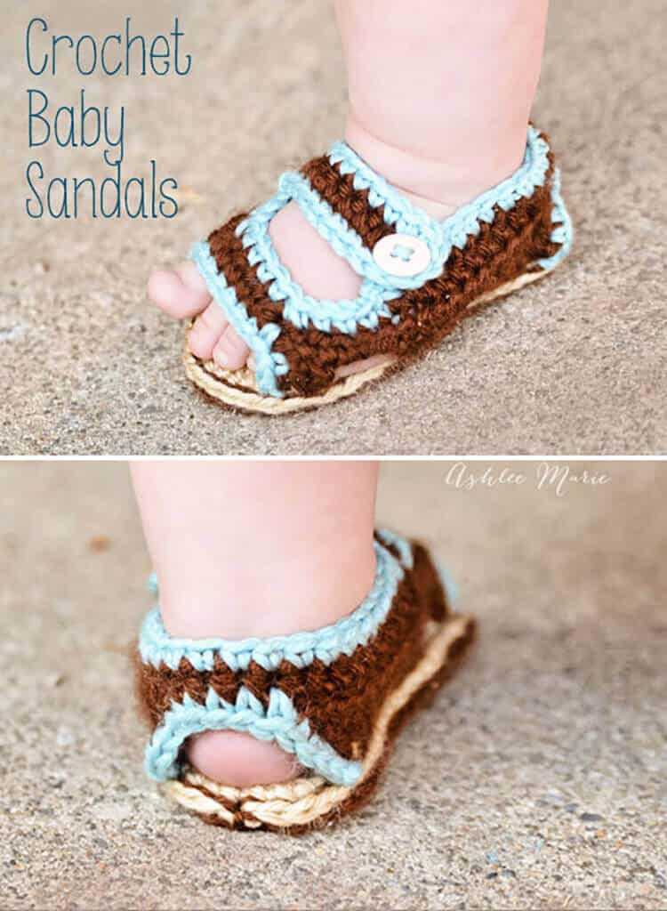 a free pattern for adorable baby sandals