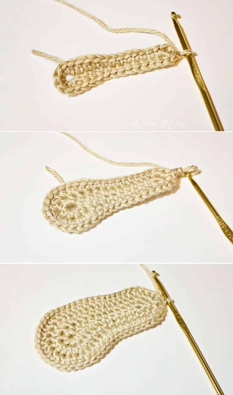 creating the crochet sole
