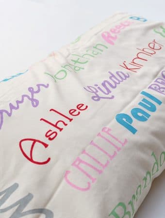 family name pillow case