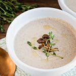 thyme and mushroom bisque soup