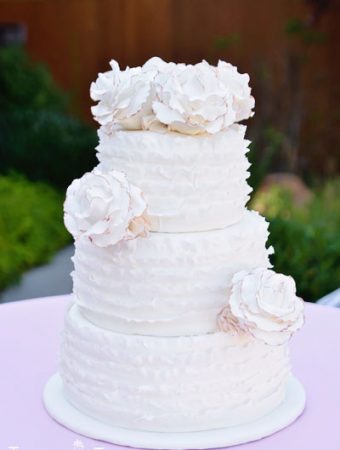 Ruffled Rose Wedding Cake- paint your flower edges