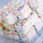 Cake mix and Sprinkles fudge, oh so delcious