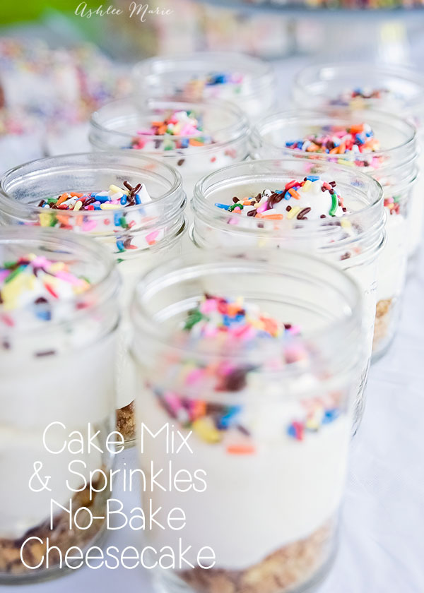 Cake Mix and Sprinkles no bake cheesecake is not only easy to make but extremely delicious