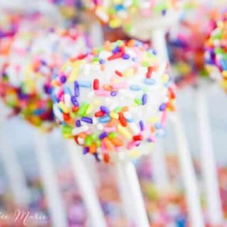 Cake Batter & Sprinkles Truffles on a stick