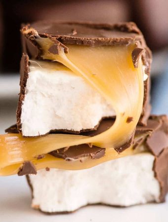 Chocolate Covered Caramel Marshmallow recipe - copycat Scotchmallows