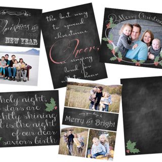 Free Chalkboard Photo Christmas cards