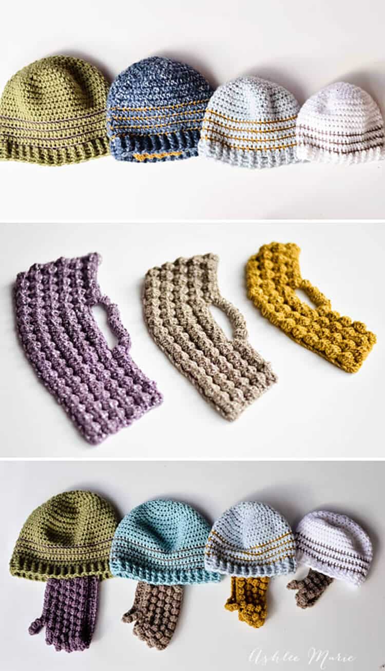 take the striped beanie and a bobble beard and you have bearded beanies, free pattern everyone loves