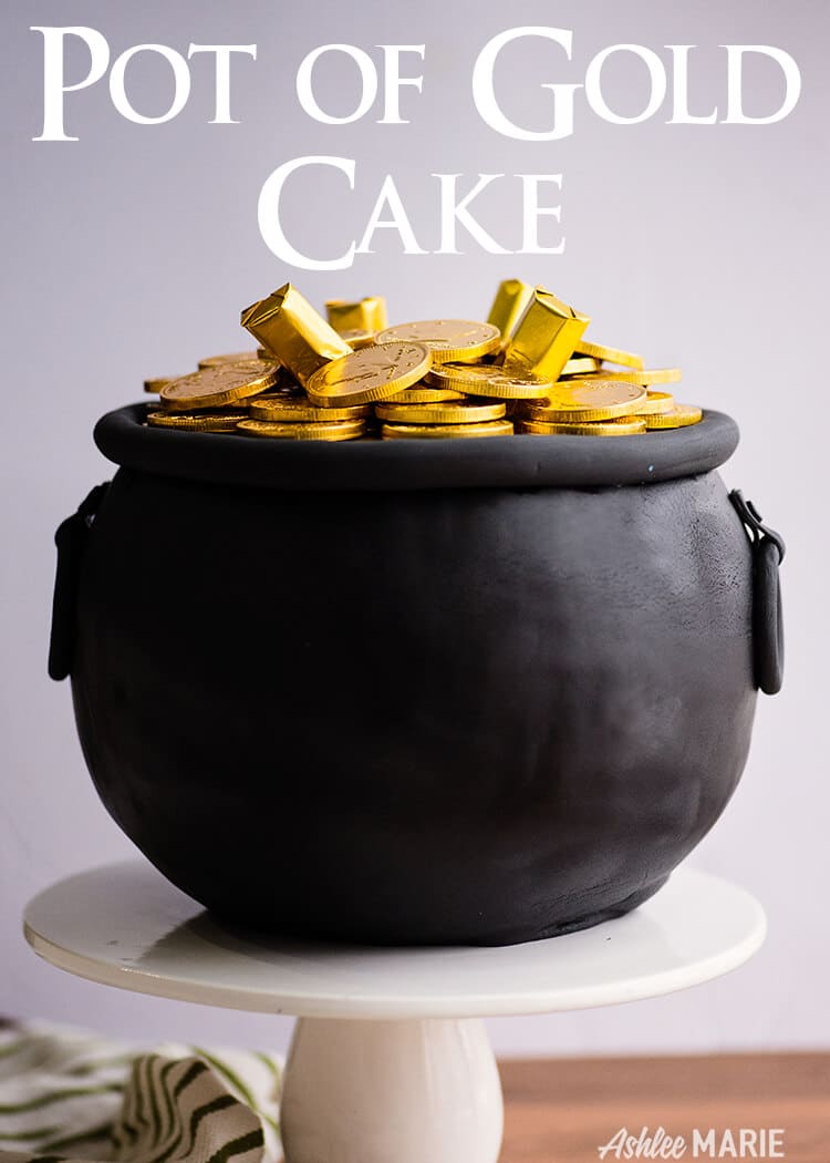 st patricks day pot of gold cake tutorial