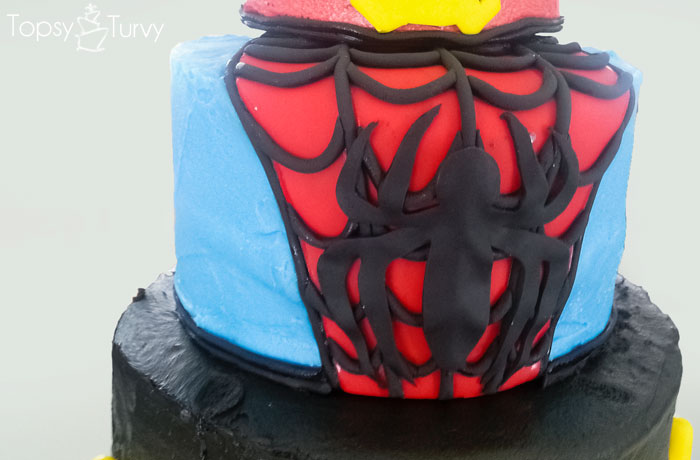 super-hero-buttercream-cake-fondant-spiderman