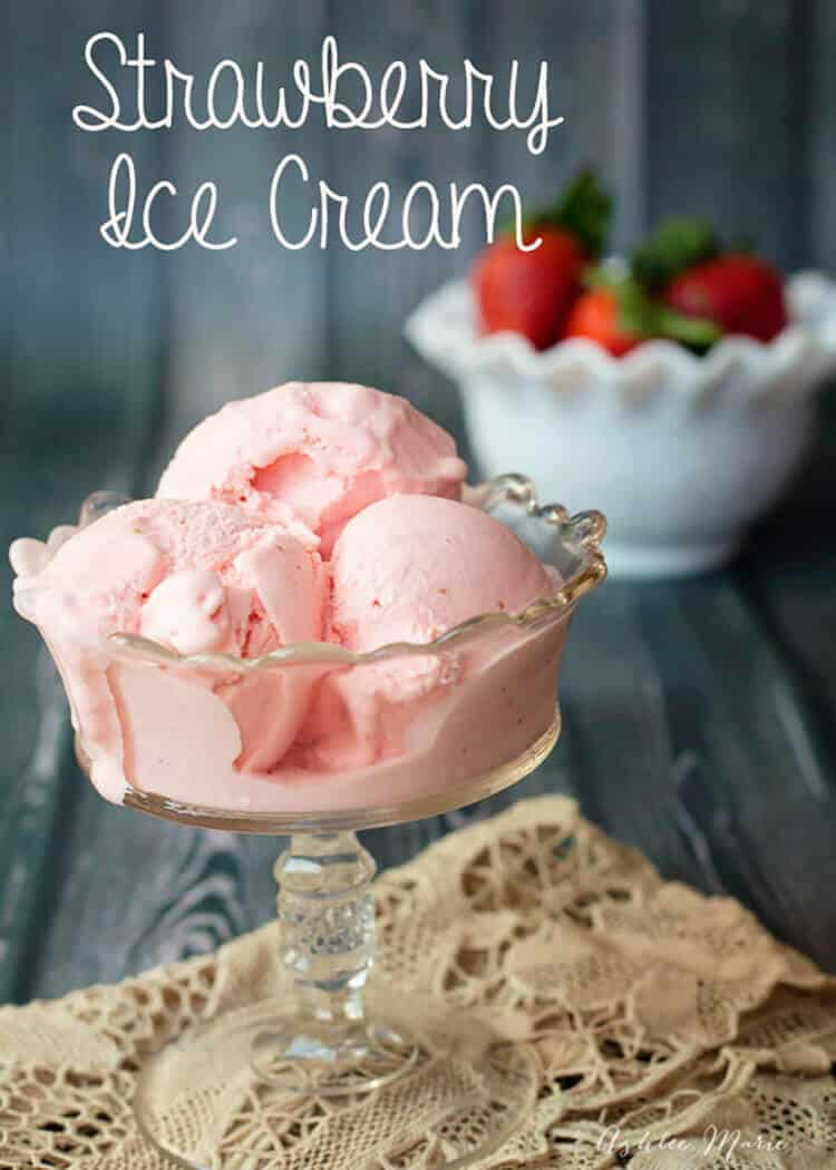 The most AMAZING, creamy, strawberry ice cream recipe you'll ever make