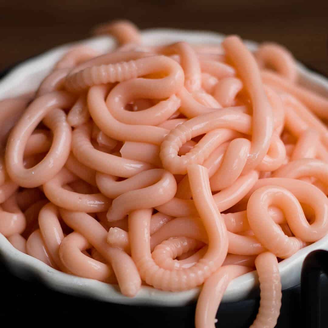 Creepy Edible Worms - Ashlee Marie - real fun with real food