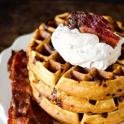 Maple Bacon Hash Brown Waffles Recipe