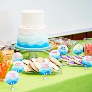 Pool Birthday Party – recipes & labels