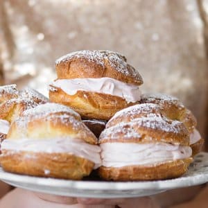 Rasberry Cream filled Cream Puffs Recipe and Video