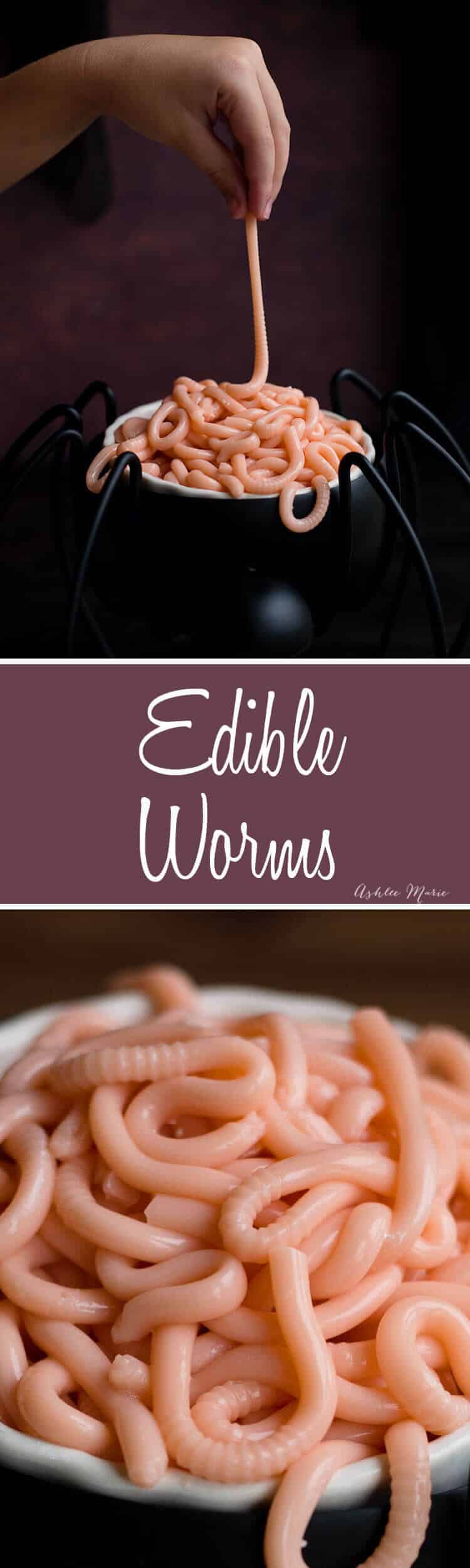 these edible worms are easy to make and always a fun conversation topic - video tutorial