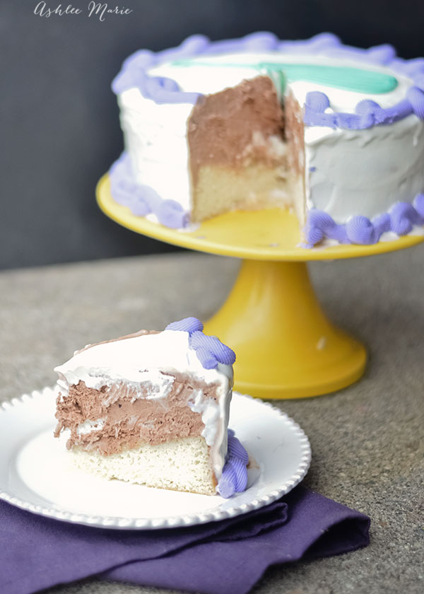 an easy tutorial for how to make your own ice cream cake