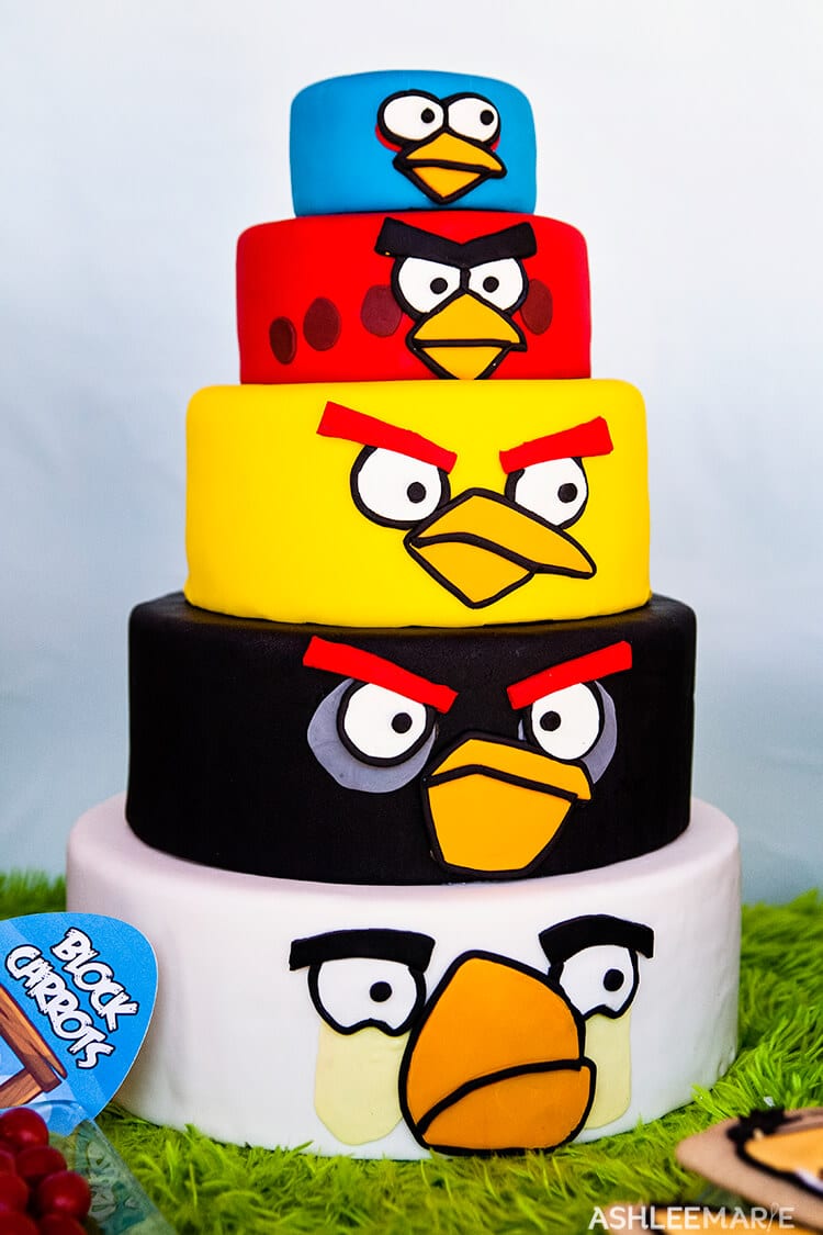 Angry Birds Birthday Cake - Ashlee Marie - real fun with real food