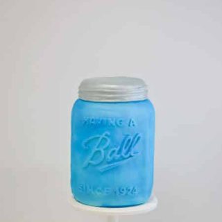 Mason Jar Birthday Cake