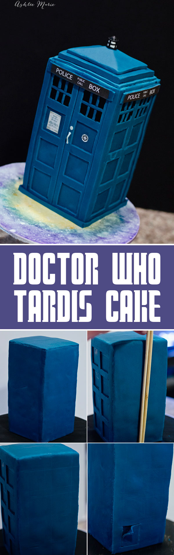 for all the doctor who lovers out there, a simple tutorial for this fondant covered tardis cake