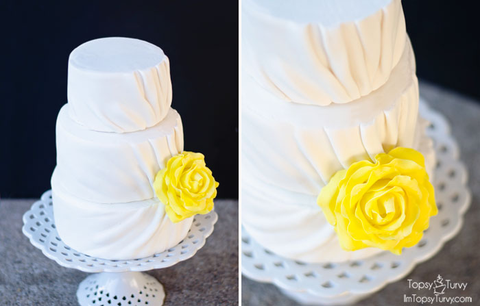 pleated-fondant-wedding-cake-details