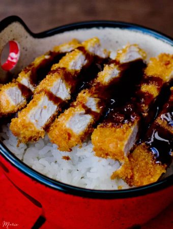 tonkatsu - breaded pork cutlet with sweet sauce