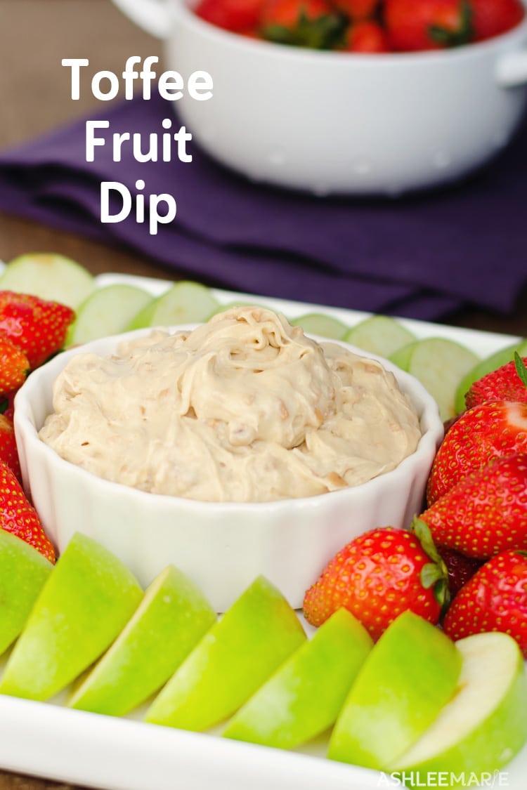 easy toffee fruit dip
