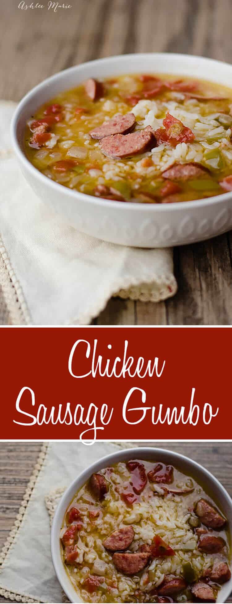 this chicken and sausage gumbo is one of my families favorite dishes. this is a kid friendly personalized version with no okra and some roux, but one that everyone loves