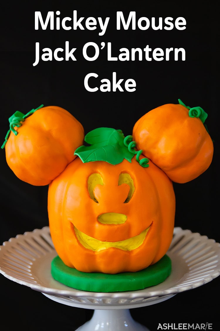 mickey mouse jack o lantern cake tutorial