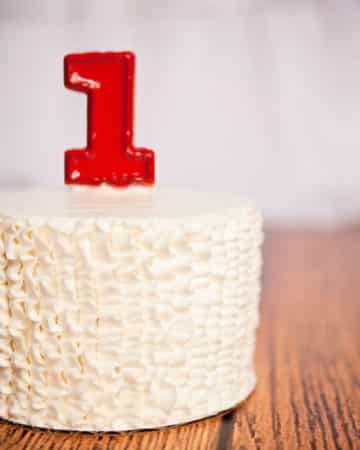 Ruffled Buttercream Birthday Smash Cake