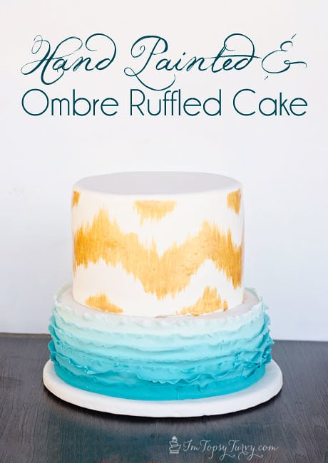 hand-painted-ombre-ruffle-birthday-cake