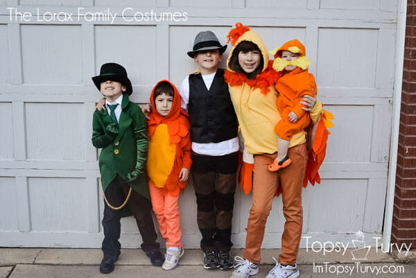 The Lorax Family Costumes - Onsler (greedy, non-greedy), Swami Swan and Humming Fish