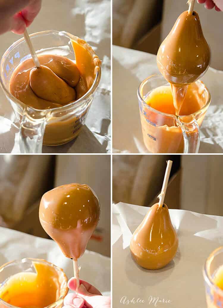 caramel covered pears is seriously one of the most delicious treats you'll have