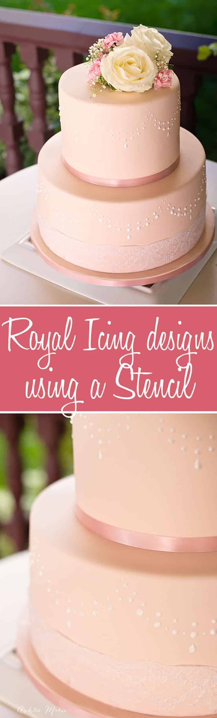 decorating a fondant cake with smooth and beautiful royal icing is lovely, make it even easy to get even, repetitive designs using stencils - a full video tutorial with tips