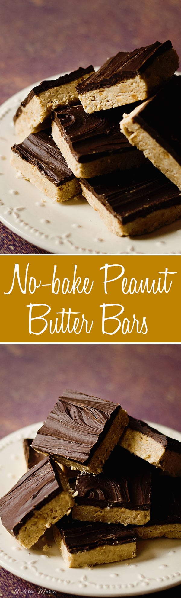 easy and delicious, no bake peanut butter bars covered in chocolate are always a huge hit