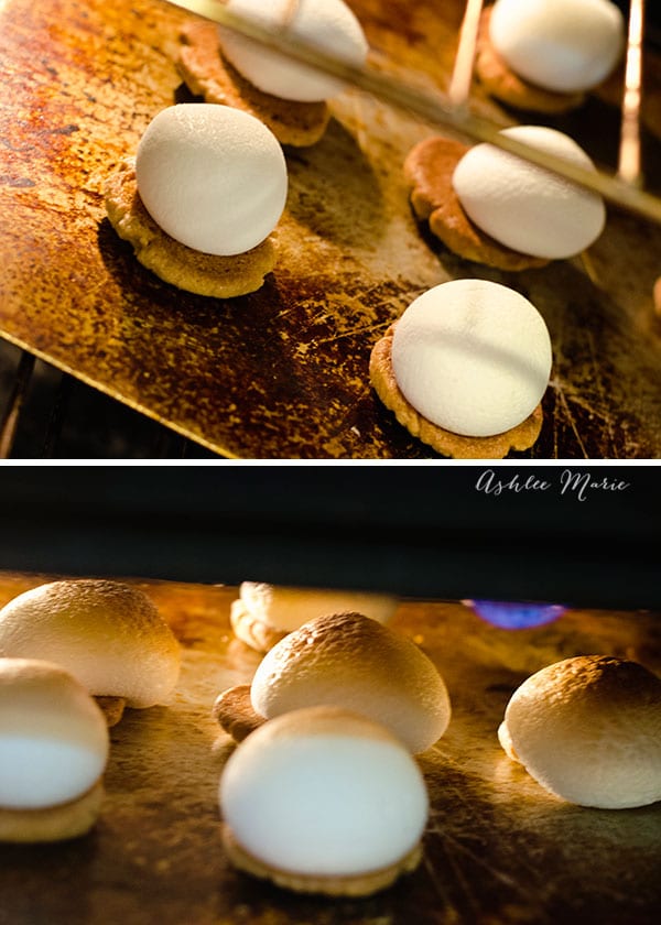 you can roast marshmallows over a fire or broil them in an oven, either way melty, sticky deliciousness