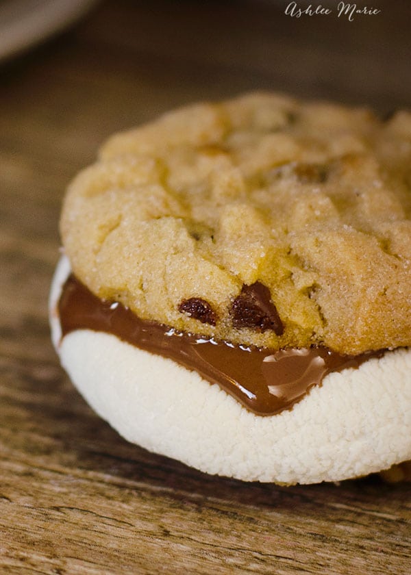 oven baked peanut butter cookie Smores. Easy to make and they taste amazing, seriously a cookie everyone needs to try