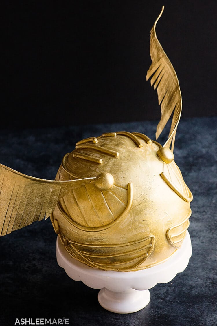 Golden snitch cake recipe from Ashlee Marie