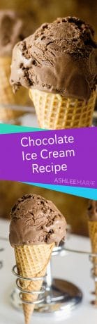Basic Chocolate Ice Cream Recipe - Ashlee Marie - real fun with real food