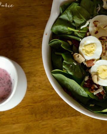 Spinach Salad with Vinaigrette Dressing