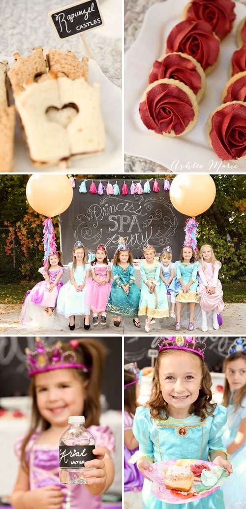 disney princess themed party foods with fun activites make for a great princess spa party