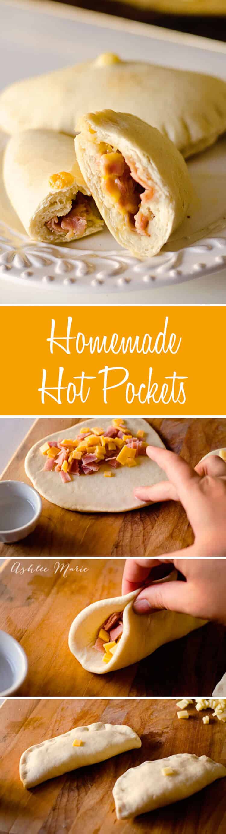 one of my kids favorite snacks are these homemade hot pockets. Fill them with any meat or cheese you like