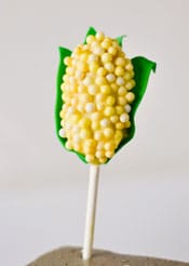 Corn on the Cob shaped OREO ball pops