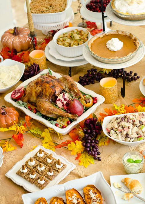 five amazing food bloggers came together to create a full roundup of thanksgiving recipes